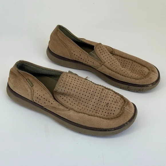 Patagonia Mens Shoes Size 12 Maui Slip On Loafer Perforated Comfort Beige - Picture 2 of 16
